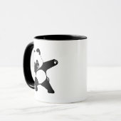 Dabbing Panda, Funny Panda dab dance Tasse (Vorderseite Links)
