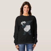 Dabbing Panda-Gesichtsmaske Panda Sweatshirt (Vorne ganz)
