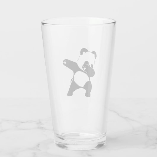 Dabbing Panda Glas (Rückseite)