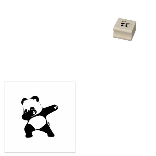 Dabbing Panda Gummistempel (Stempel)