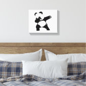 Dabbing Panda, Lustiger Panda Dab-Tanz Leinwanddruck (Insitu (Schlafzimmer))