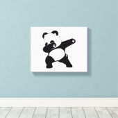 Dabbing Panda, Lustiger Panda Dab-Tanz Leinwanddruck (Insitu (Holzboden))