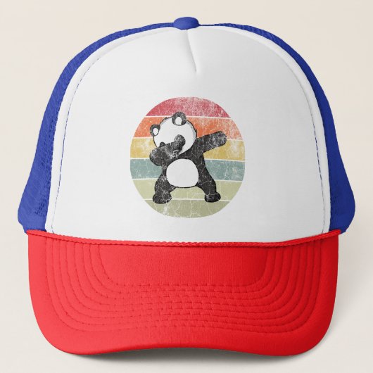 Dabbing Panda, Lustiger Panda Dab-Tanz Truckerkappe (Vorderseite)