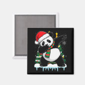 Dabbing Panda Santa Christmas Kids Boys Men Xmas B Magnet (Vorderseite/Rückseite)