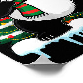 Dabbing Panda Santa Christmas Kids Boys Men Xmas B Poster (Ecke)