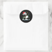 Dabbing Panda Santa Christmas Kids Boys Men Xmas B Runder Aufkleber (Tasche)
