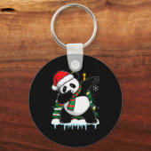 Dabbing Panda Santa Christmas Kids Boys Men Xmas B Schlüsselanhänger (Vorderseite)