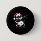 Dabbing Panda Xmas For Kids Boys Girl Panda Lover Button (Vorderseite)
