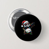 Dabbing Panda Xmas For Kids Boys Girl Panda Lover  Button (Vorne & Hinten)