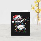 Dabbing Panda Xmas For Kids Boys Girl Panda Lover Karte (Gelbe Blume)