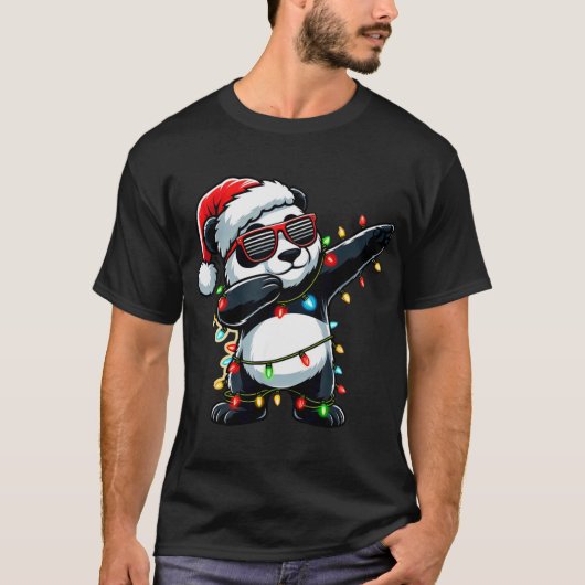 Dabbing Panda Xmas For Kids Boys Girl Panda Lover T-Shirt (Vorderseite)