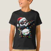 Dabbing Panda Xmas For Kids Boys Girl Panda Lover T-Shirt (Vorderseite)