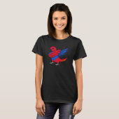 Dabbing Parrot I Female Eclectus T-Shirt (Vorne ganz)