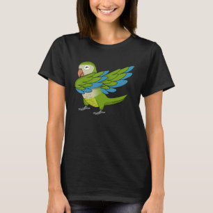 Dabbing Parrot I Green Mönch Parakeet Quaker T-Shirt