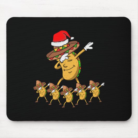 Dabbing Party Weihnachten Taco Funny Dab Geschenk Mousepad (Vorne)