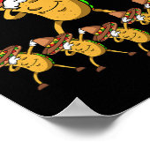 Dabbing Party Weihnachten Taco Funny Dab Geschenk Poster (Ecke)