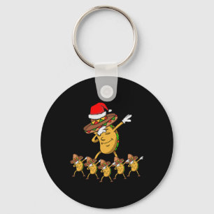 Dabbing Party Weihnachten Taco Funny Dab Geschenk Schlüsselanhänger