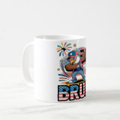Dabbing Patriotic Eagle 4. Juli BRUH Kaffeetasse (Vorderseite Links)