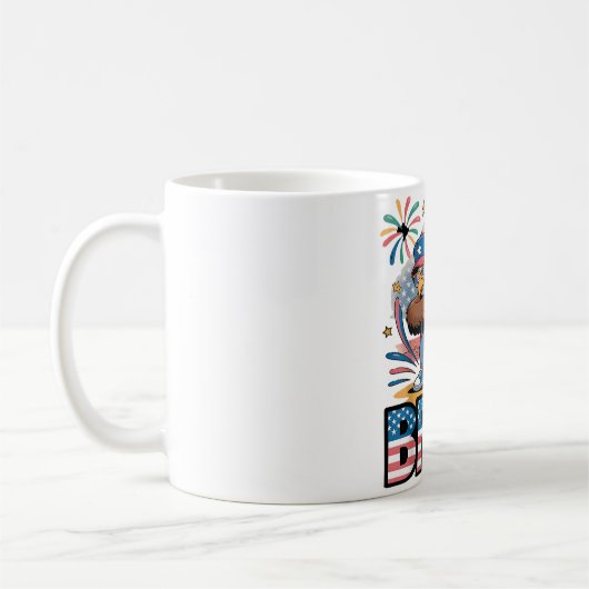 Dabbing Patriotic Eagle 4. Juli BRUH Kaffeetasse (Links)