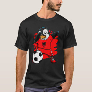 Dabbing Penguin Albanien Fußball Fans Jersey Footb T-Shirt