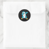Dabbing Penguin Christmas Dabs Fun Dab Wintermeme Runder Aufkleber (Tasche)