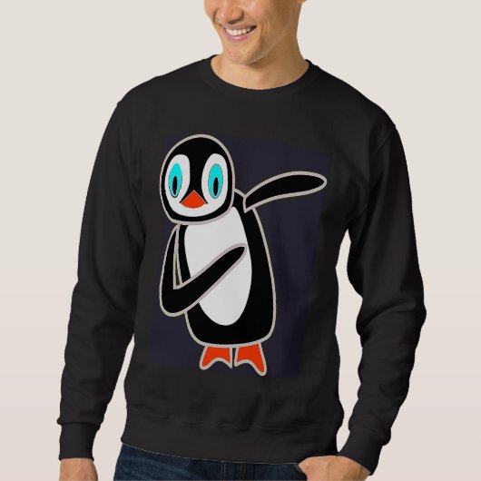 Dabbing Penguin Cool Penguin Dab Dance Dancing Cut Sweatshirt (Vorderseite)
