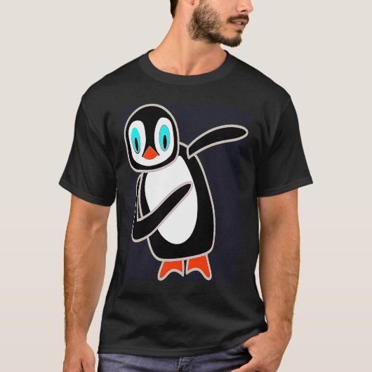 Dabbing Penguin Cool Penguin Dab Dance Dancing Cut T-Shirt (Vorderseite)