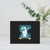 Dabbing Penguin Dab Penguin Postkarte (Stehend Vorderseite)