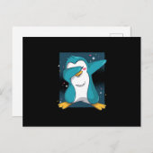 Dabbing Penguin Dab Penguin Postkarte (Vorne/Hinten)