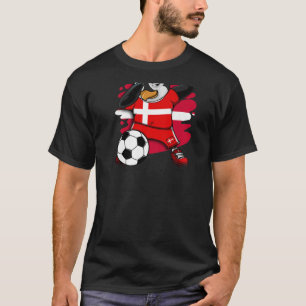 Dabbing Penguin Denmark Soccer Fans Jersey Footbal T-Shirt
