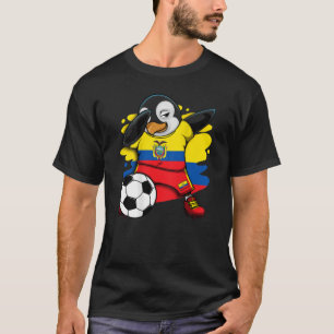 Dabbing Penguin Ecuador Soccer Fans Jersey Footbal T-Shirt
