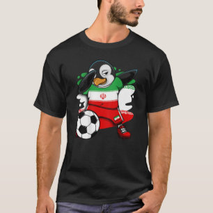 Dabbing Penguin Iran Soccer Fans Jersey Football L T-Shirt