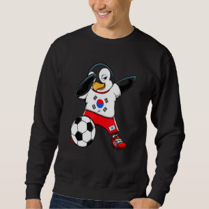 Dabbing Penguin Südkorea Fußball Fan Jersey Foot Sweatshirt