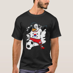 Dabbing Penguin Südkorea Fußball Fan Jersey Foot T-Shirt