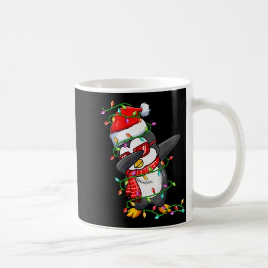 Dabbing Penguin Wearing Santa Hat - Penguin Lover Kaffeetasse (Rechts)