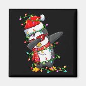 Dabbing Penguin Wearing Santa Hat - Penguin Lover  Magnet (Vorne)