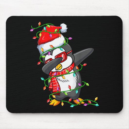 Dabbing Penguin Wearing Santa Hat - Penguin Lover  Mousepad (Vorne)