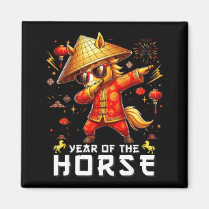 Dabbing-Pferd Lunar Chinesisches Neujahr des Pferd Magnet