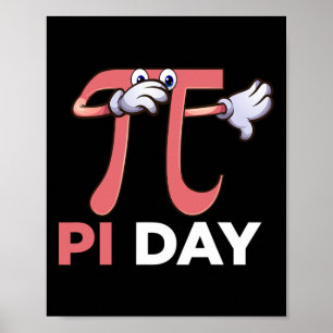 Dabbing Pi Math Science Stem Geschenk 3,14 Pi Tag Poster