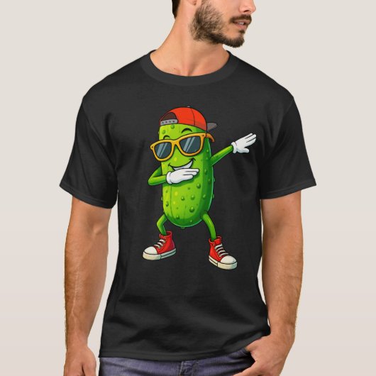 Dabbing Pickle Dancing Cucumber Funny Picknick Lov T-Shirt (Vorderseite)
