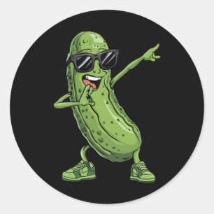 Dabbing Pickle Dancing Cucumber Funny Sungl Produk Runder Aufkleber