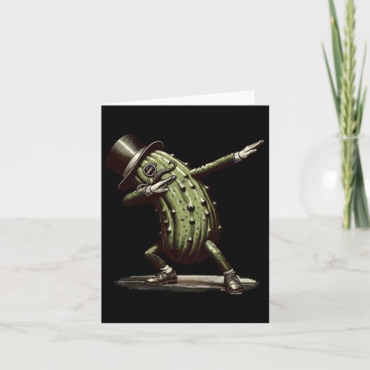 Dabbing Pickle Dancing Cucumber Lover Funny Pickle Karte (Vorderseite)
