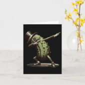 Dabbing Pickle Dancing Cucumber Lover Funny Pickle Karte (Gelbe Blume)