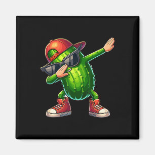 Dabbing Pickle Dancing Cucumber Lover Funny Pickle Magnet