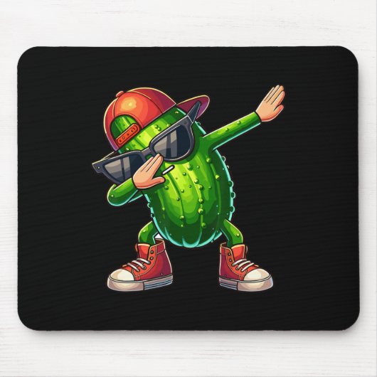 Dabbing Pickle Dancing Cucumber Lover Funny Pickle Mousepad (Vorne)