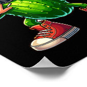 Dabbing Pickle Dancing Cucumber Lover Funny Pickle Poster (Ecke)