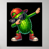 Dabbing Pickle Dancing Cucumber Lover Funny Pickle Poster (Vorne)