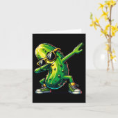 Dabbing Pickle Dancing Cucumber Pickle Lover Dab Karte (Gelbe Blume)