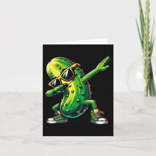 Dabbing Pickle Dancing Cucumber Pickle Lover Dab Karte