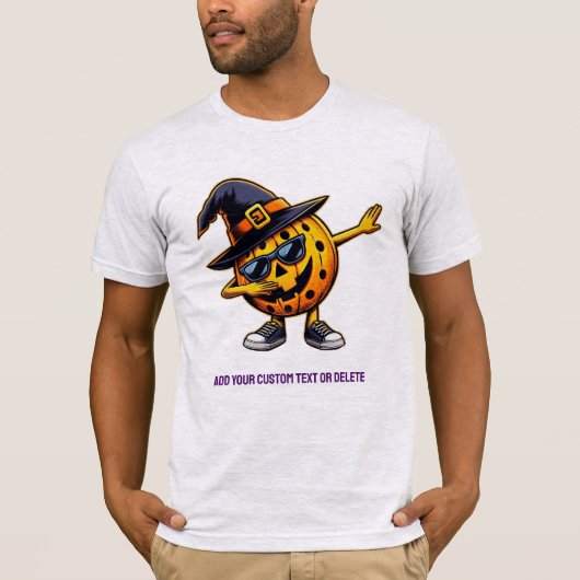 Dabbing Pickleball Pumpkin Halloween Sports T-Shirt (Vorderseite)